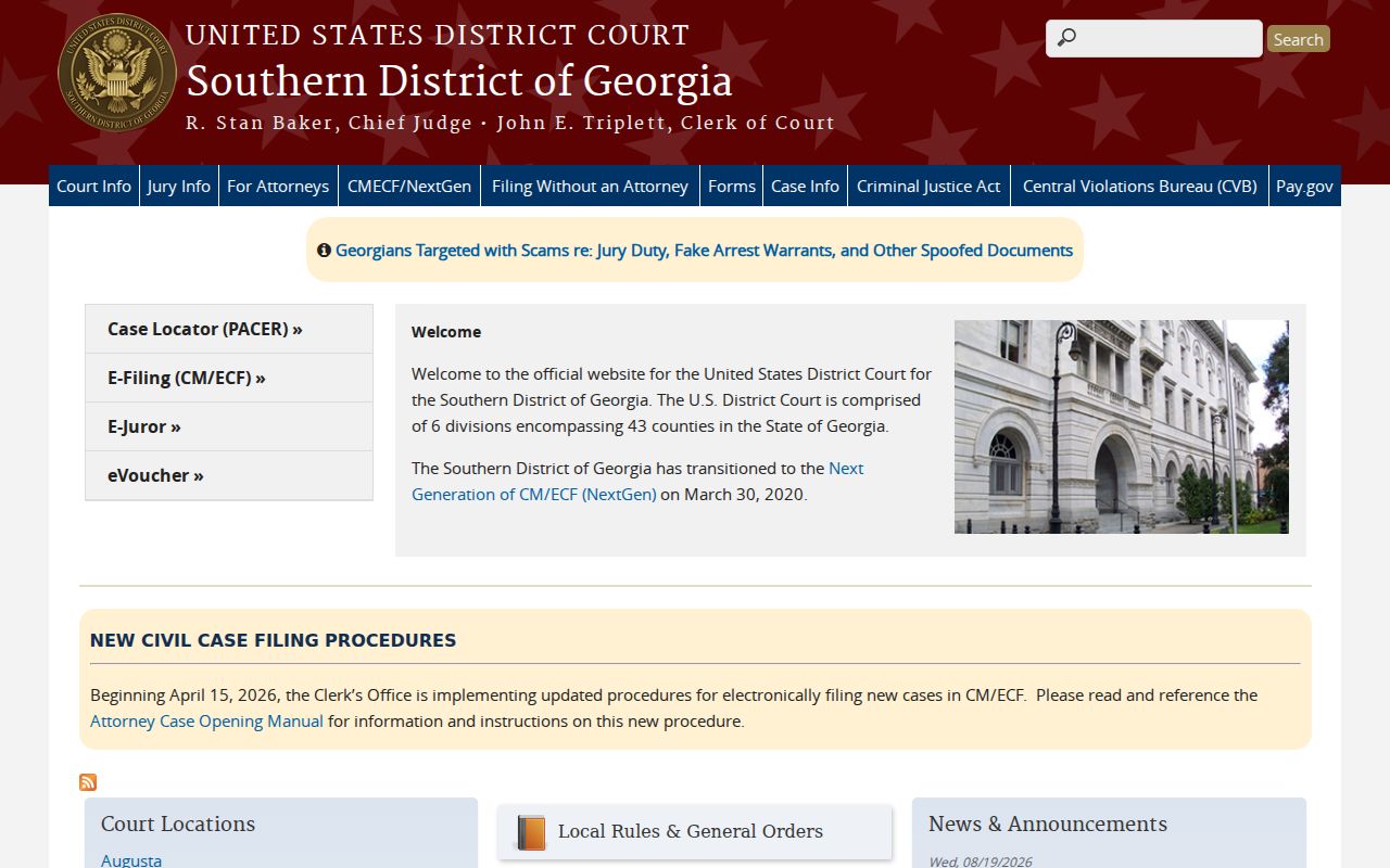 Bacon County federal court docket district court source